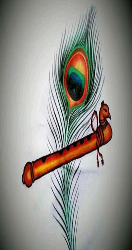 Peacock Feather and Flute