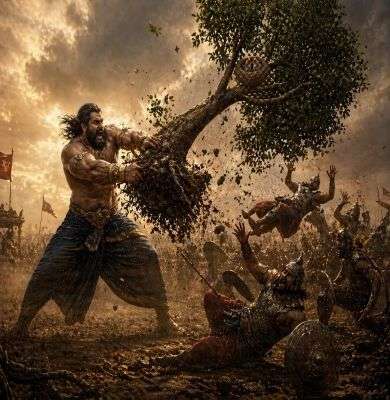 Warrior-rooting-out-tree